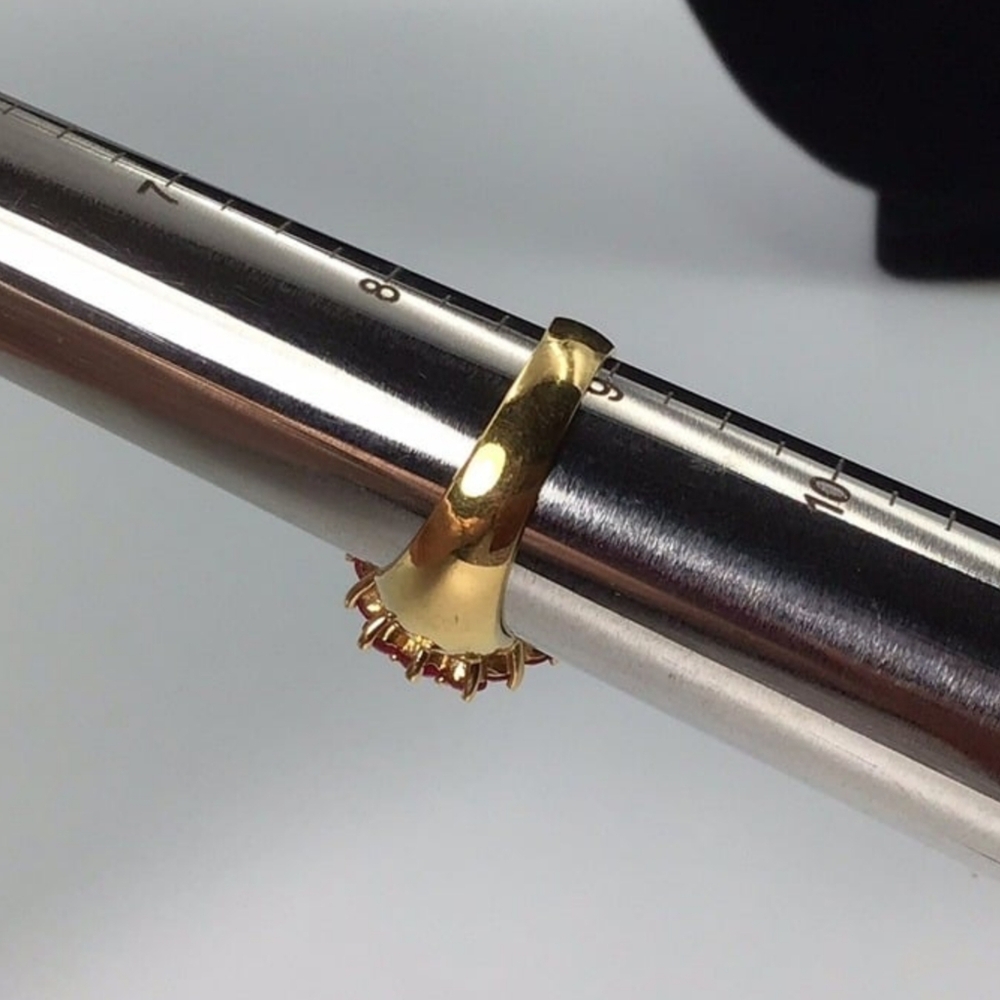 Ruby Ring Gold Plated Sterling Silver Ring - image 8